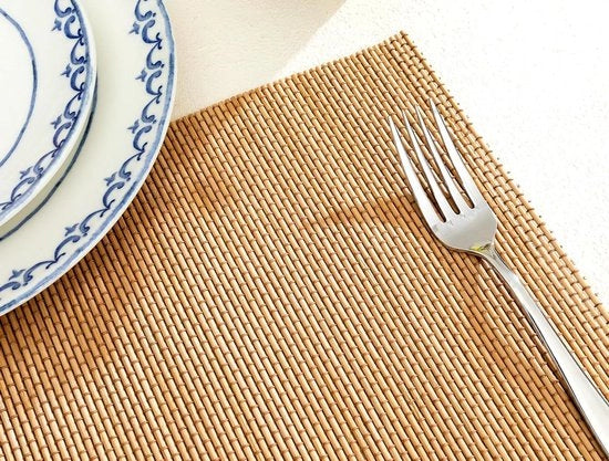 Set di tappeti per tavolo in bambù - insieme di 4 supporti per tavolo 45x30cm - Set di bambù Leva con 4 pezzi