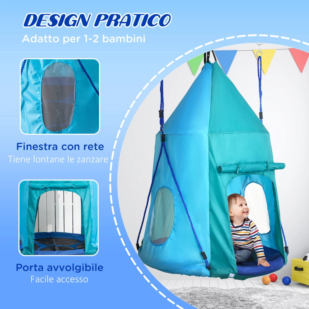 Altalena da Giardino per Bambini ¨C zephmum ¨C Blu, ?100cm