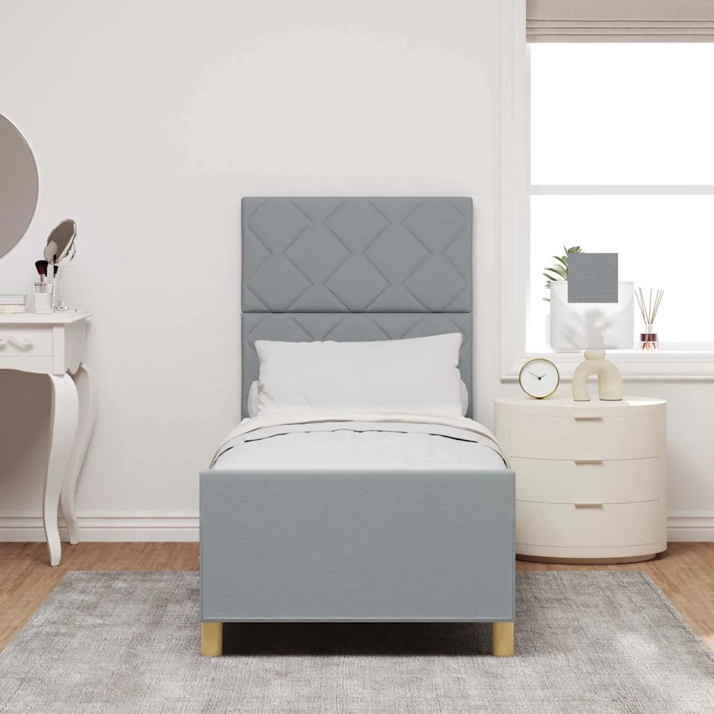 Struttura del letto-Giroletto Grigio chiaro 80 x 200 cm Tessuto 882394