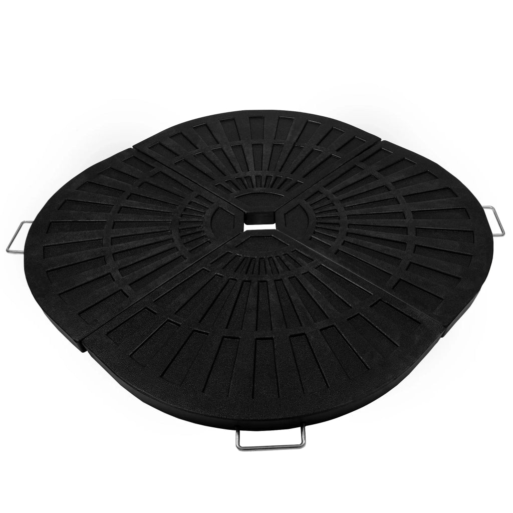 Set 4 Pesi Base Ombrellone Decentrato Banana in Resina 56kg Nero