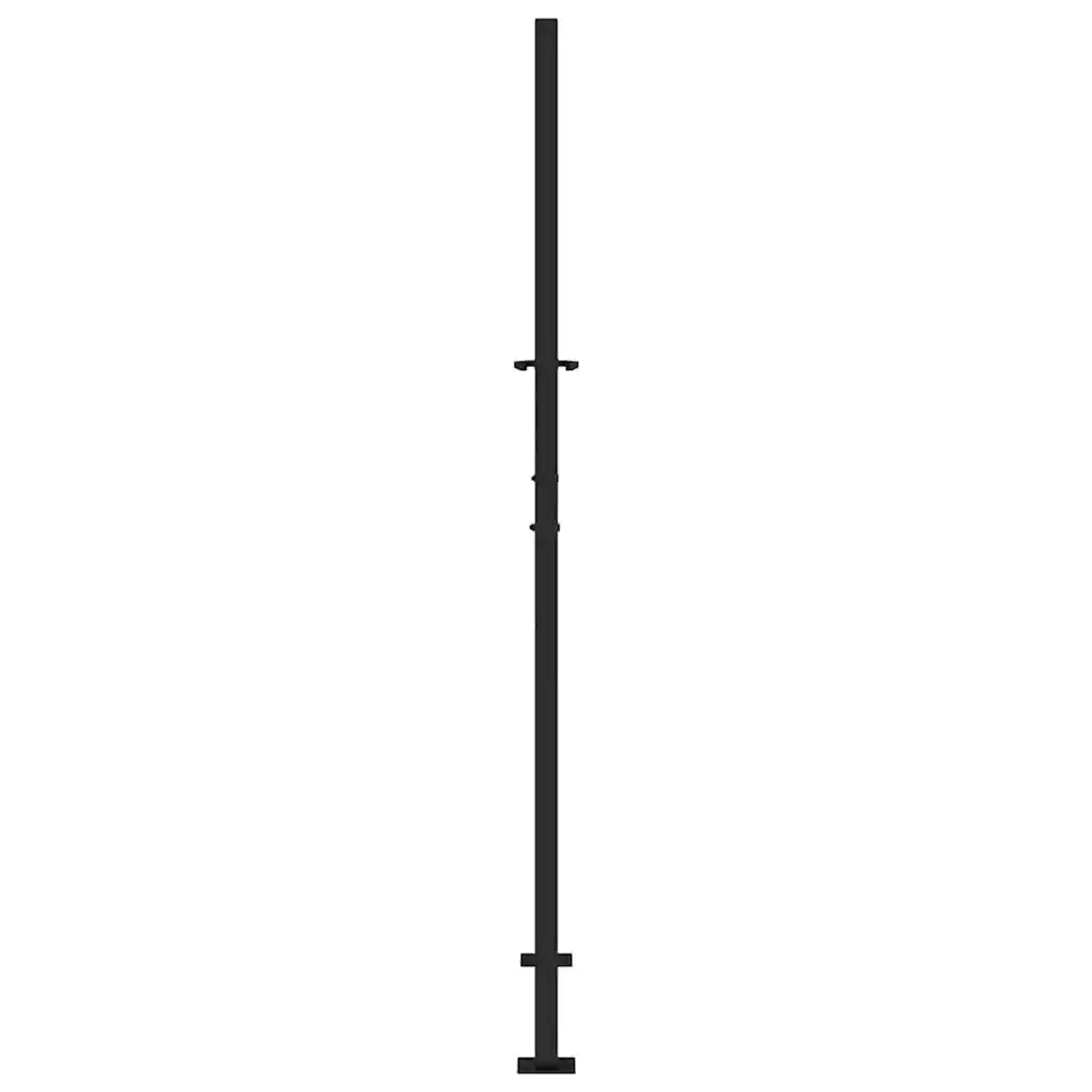 Cancello da giardino nero 100x175 cm in acciaio con design a fiamma 4100992
