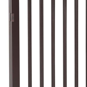 Cancelletto di Sicurezza per Animali Domestici 160x76 cm in MDF Marrone Scuro