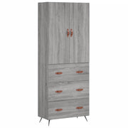 Credenza | Madia | Buffet da pranzo | Armadio da pranzo Grigio Sonoma 69,5x34x180 cm in Legno Multistrato