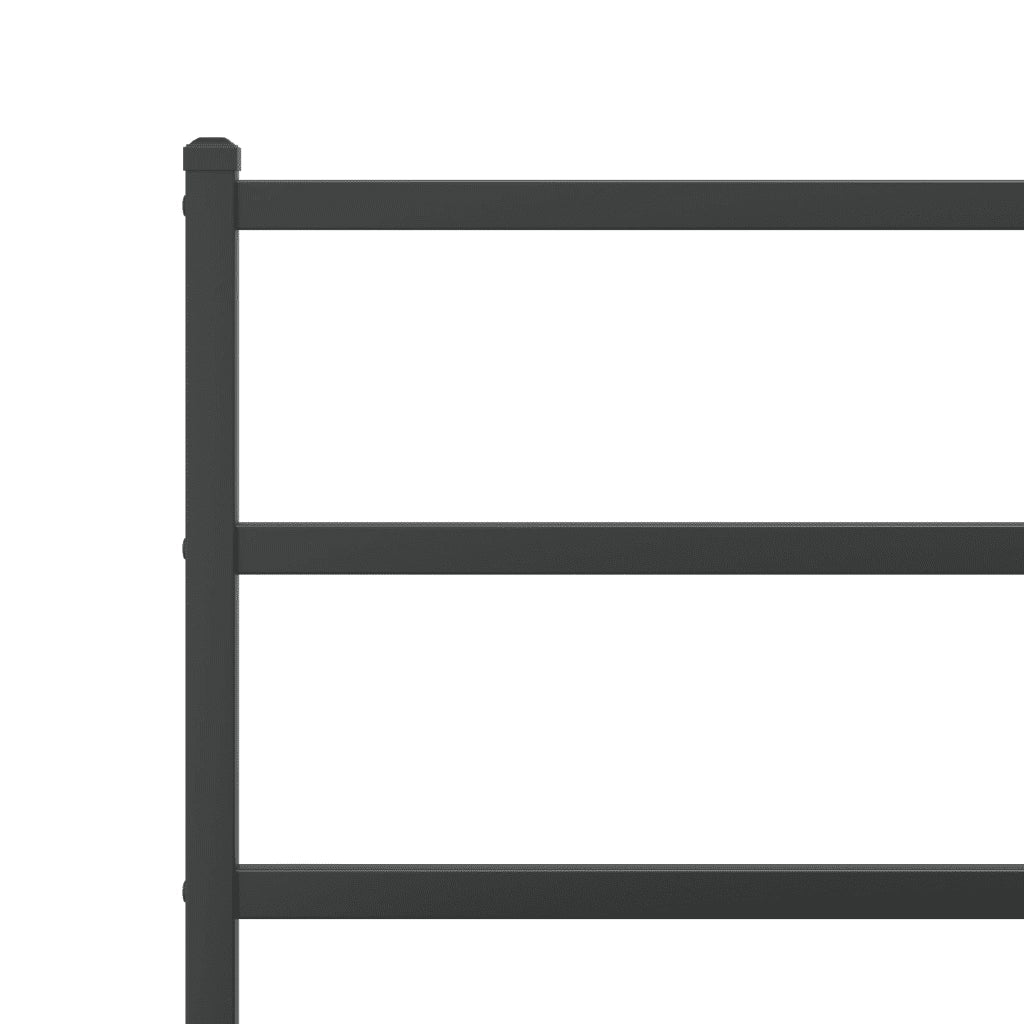 Giroletto con Testiera in Metallo Nero 140x190 cm 355365
