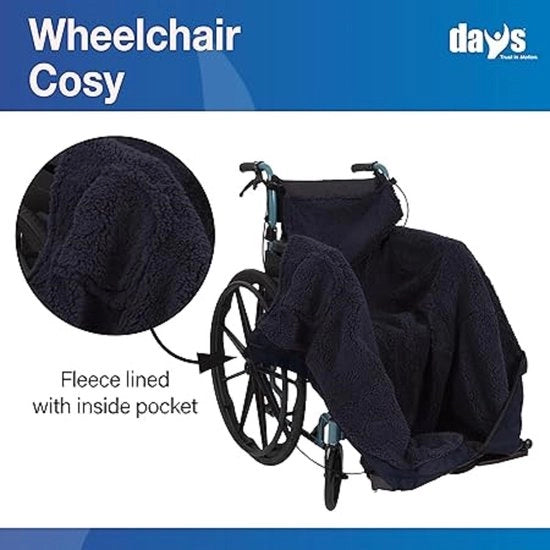 Foderi per sedia a rotelle, coperta calda e soffice per assistenza anziani, misura 39 x 33 x 13,5 cm