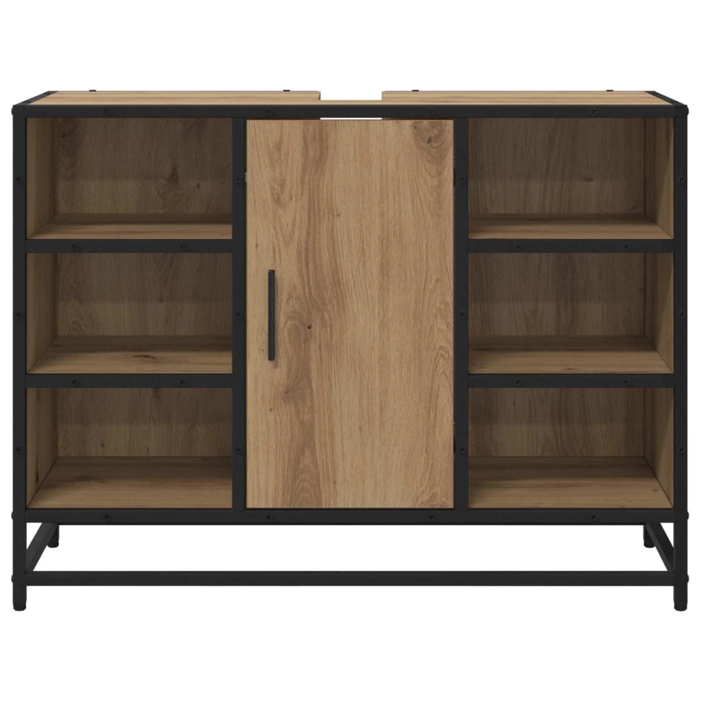 Mobile da Bagno con porta Rovere artigianale 80 x 33 x 60 cm 883638