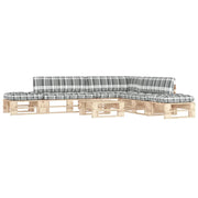 Set Divani su Pallet 6 pz e Cuscini in Legno di Pino Impregnato cod mxl 62377