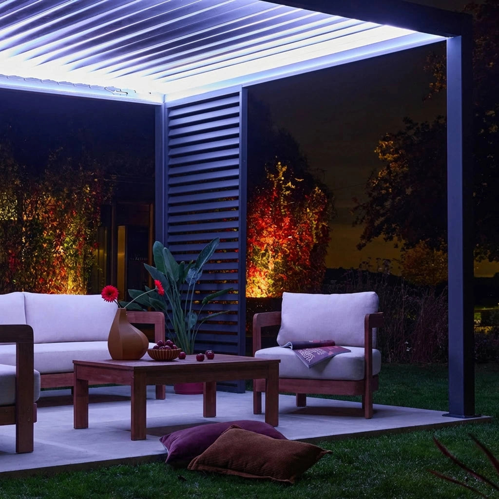 Persiana 1m in alluminio per pergola biocllimatica, antracite