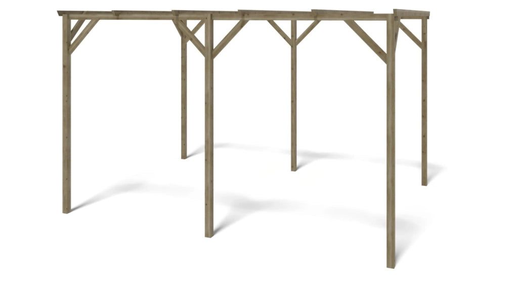 Tettoia posto auto coperto in legno 3x4 m - 12 m2 - CAR13 - ALTANKA
