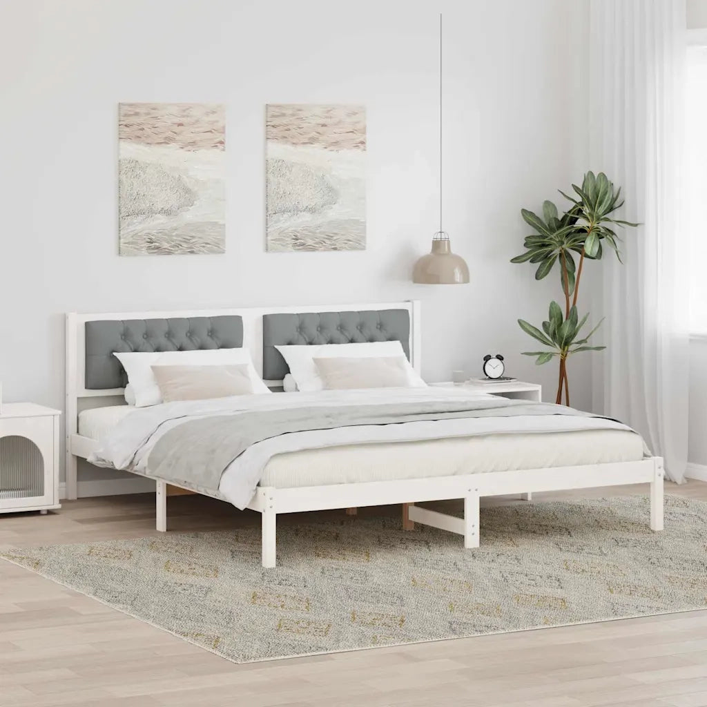 Struttura del letto Grigio chiaro 160 x 200 cm Pino massello 878178