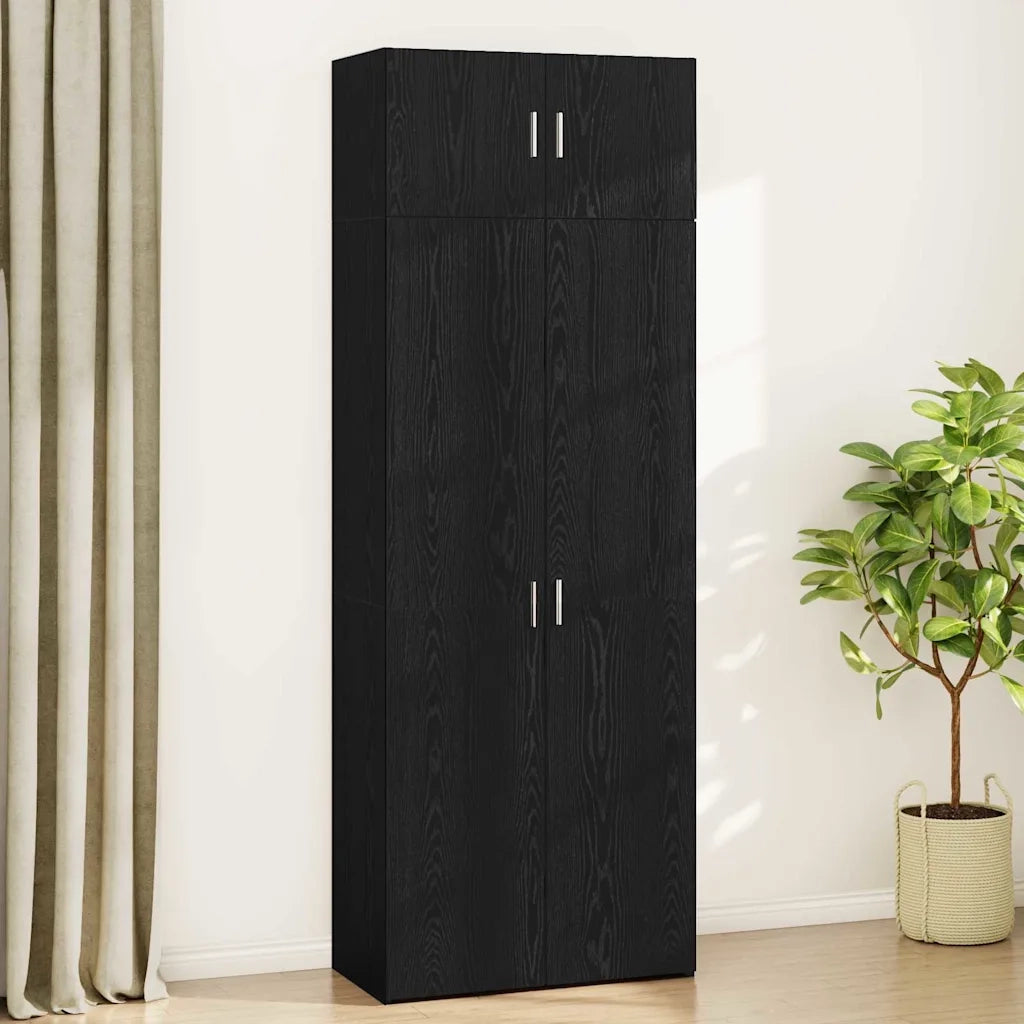 Armadio 3 pcs Rovere Nero