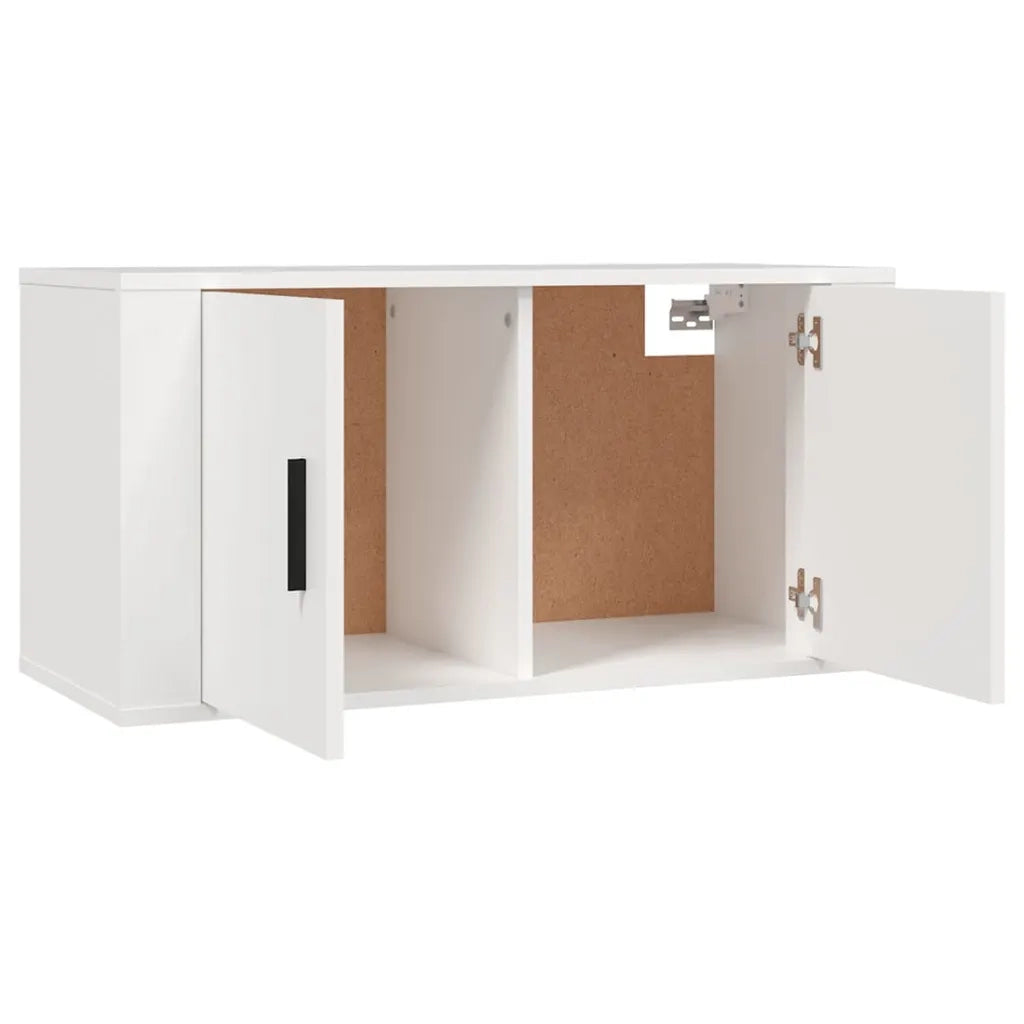 Set di Mobili Porta TV 2 pz Bianco in Legno Multistrato 3188406