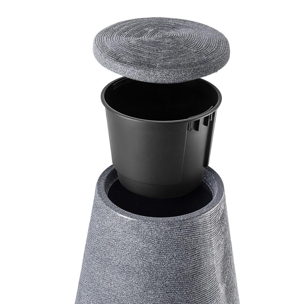 Serbatoio per acqua piovana KADAX 410L Contenitore per acqua a forma di barile + rubinetto con vaso 2 in 1 Grande