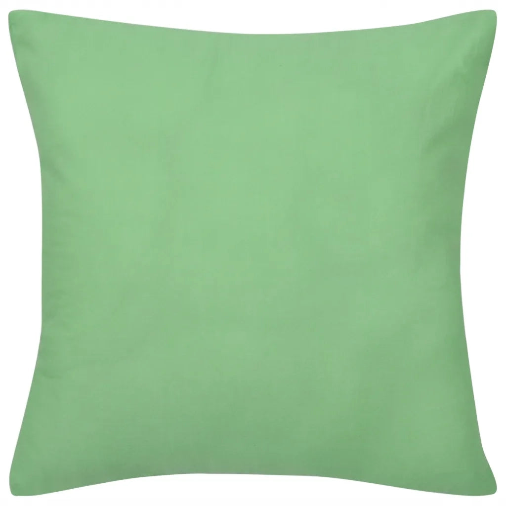 Federe 4 pz per Cuscini in Cotone Verde Mela 40 x 40 cm 130925