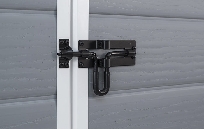 Casetta da Giardino Porta Attrezzi 185,8x236,8x227 cmin Resina Effetto Legno Keter Manor 6x8 Grigia