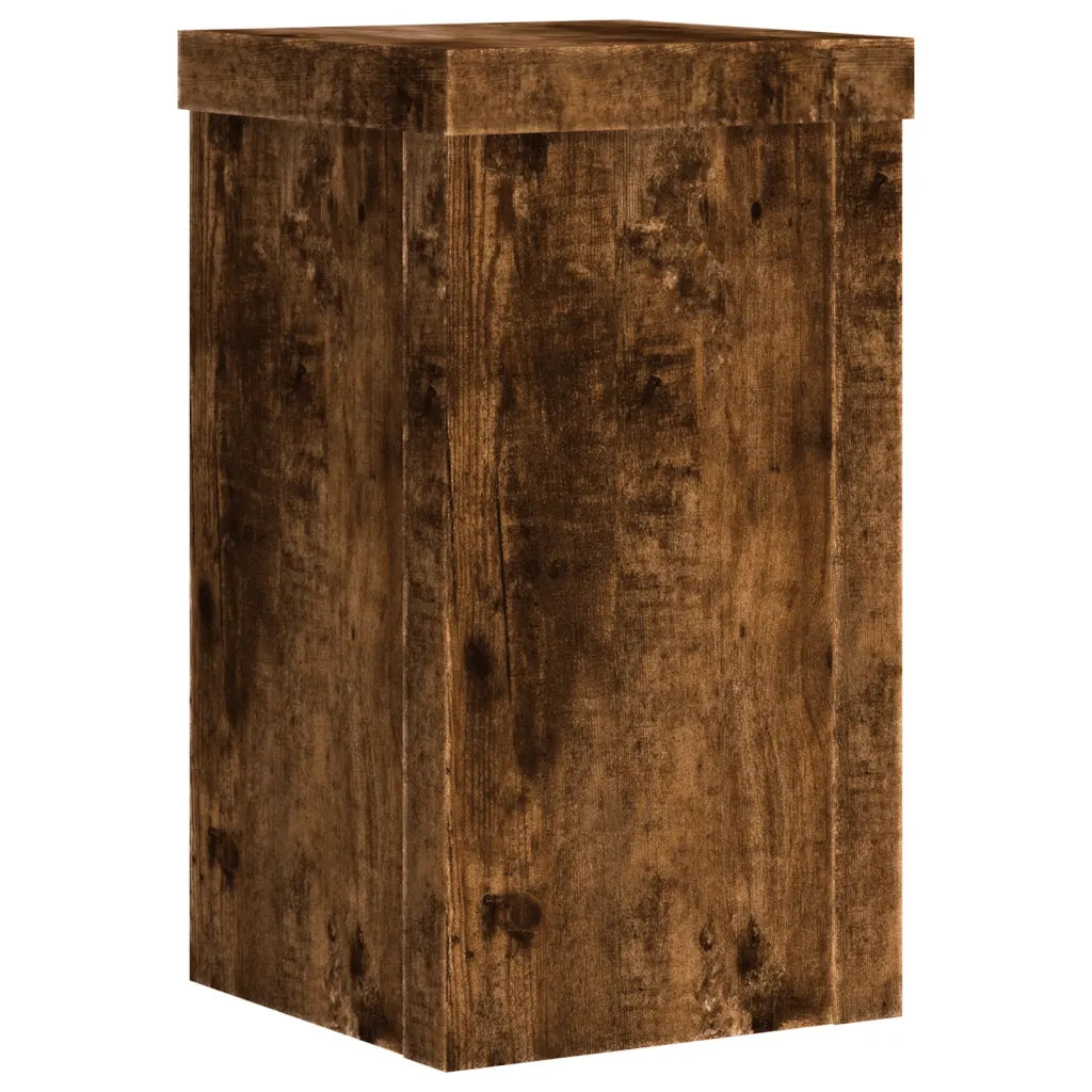 Supporti per piante | Sostegno per piante 2 pz Rovere 10x10x18 cm Legno Multistrato