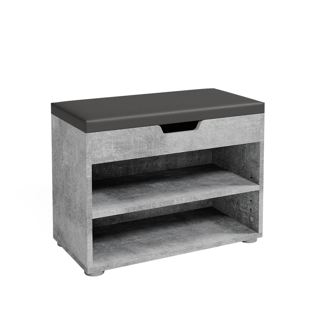 Vicco Panca scarpiera da ingresso Calcestruzzo 60 x 45 cm