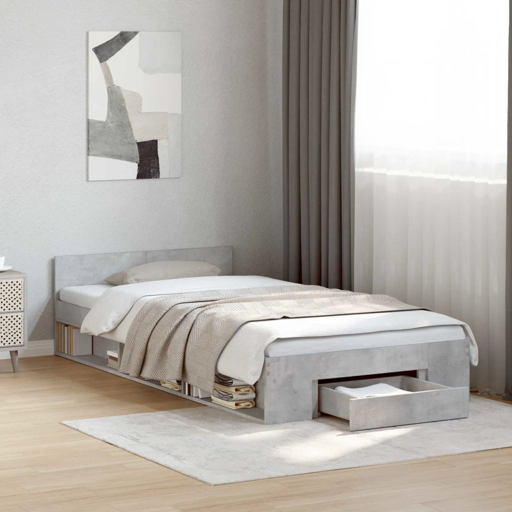 Telaio del letto con storage Grigio Cemento 80 x 200 cm 3429602