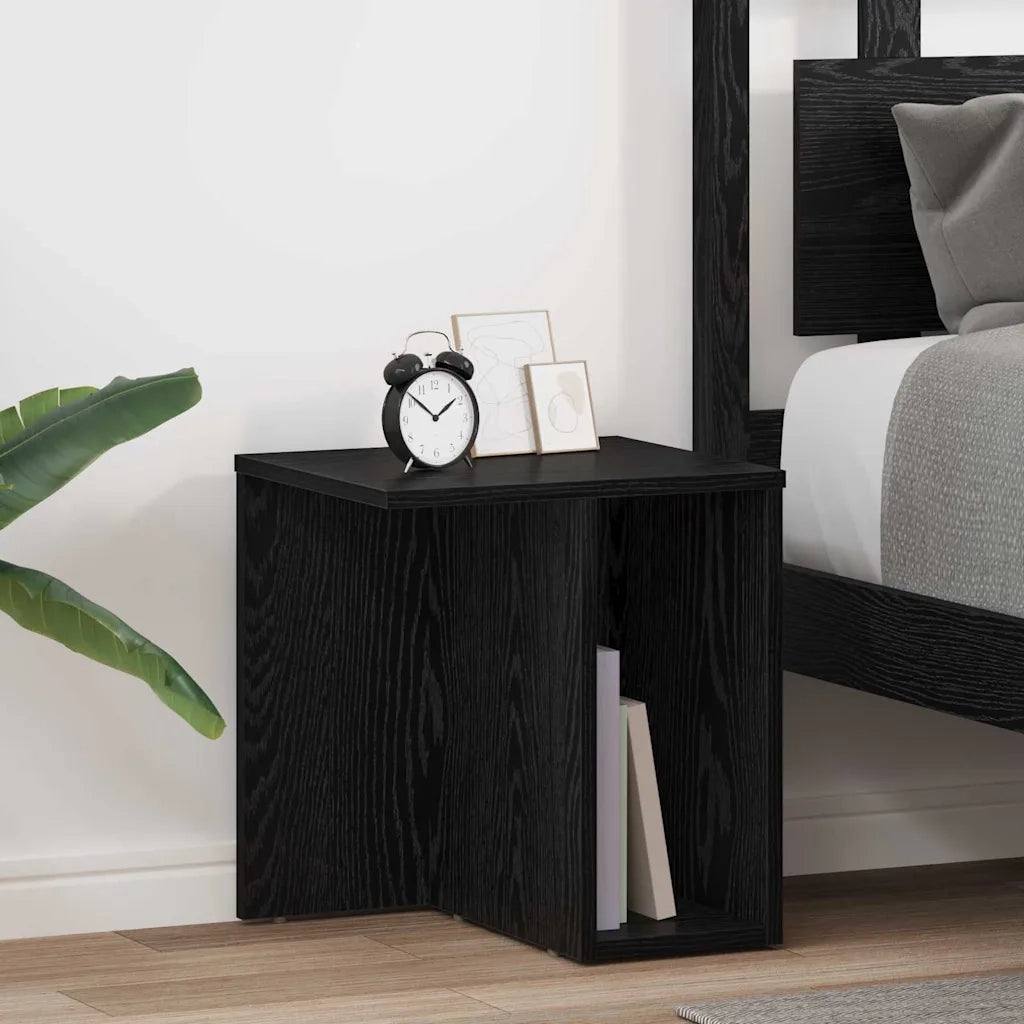 Tavolino 2 pcs Rovere Nero 37 x 32 x 40 cm Legno multistrato