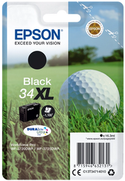 Epson Golf ball Singlepack Black 34XL DURABrite Ultra Ink