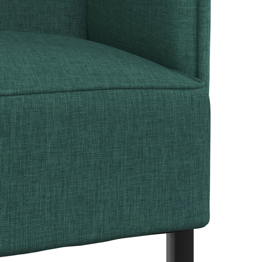 Divano alto Verde Scuro 109x56x121 cm Tessuto
