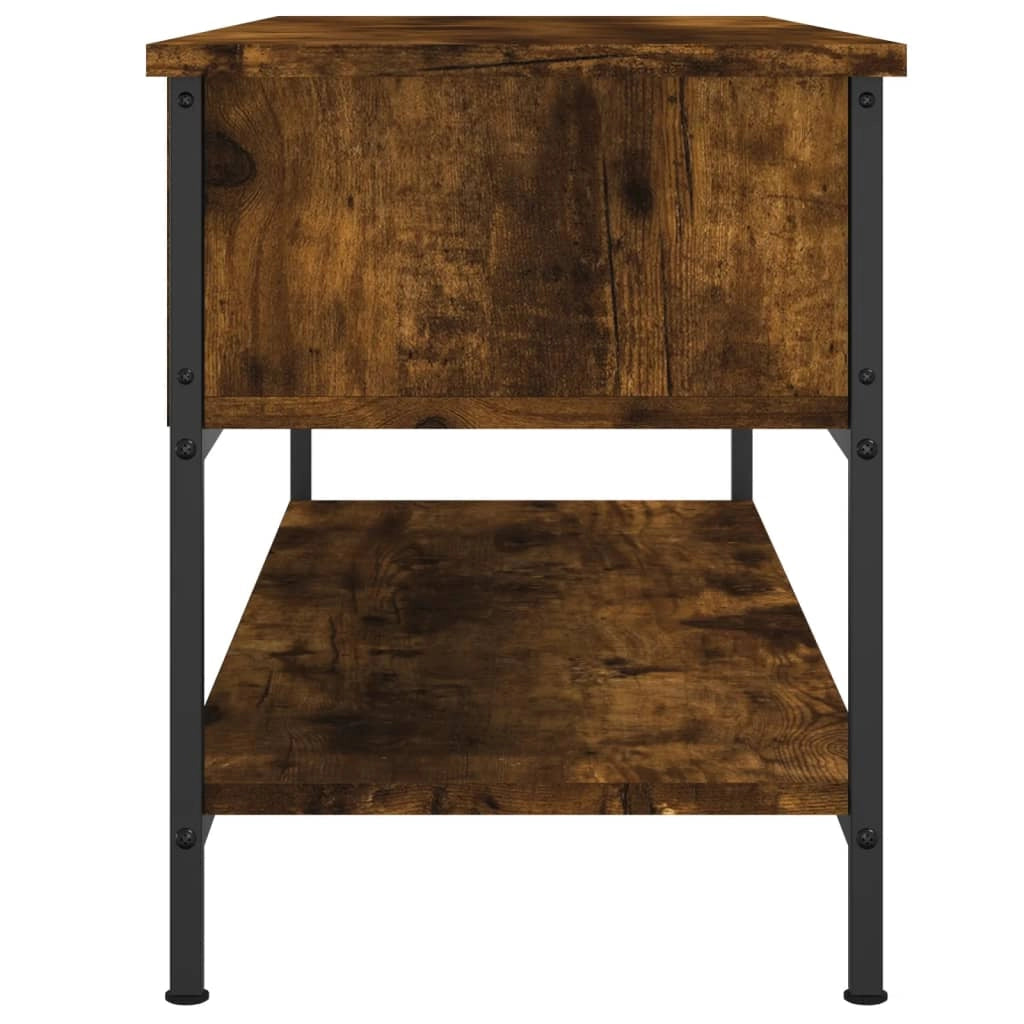 Mobile TV multimediale mensola TV credenza TV sala da pranzo soggiorno camera da letto rovere affumicato 100 x 35 x 45 cm legno ingegnerizzato marrone 02_0027270