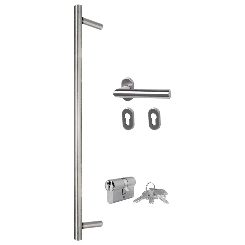 Porta Ingresso Bianca 100x200 cm in Alluminio e PVC 3157065