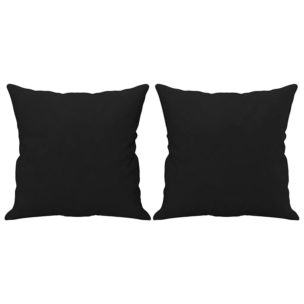 Divano a 2 Posti con Cuscini-Sofa 2 Posti con Cuscini Nero 120 cm Tessuto Microfibra