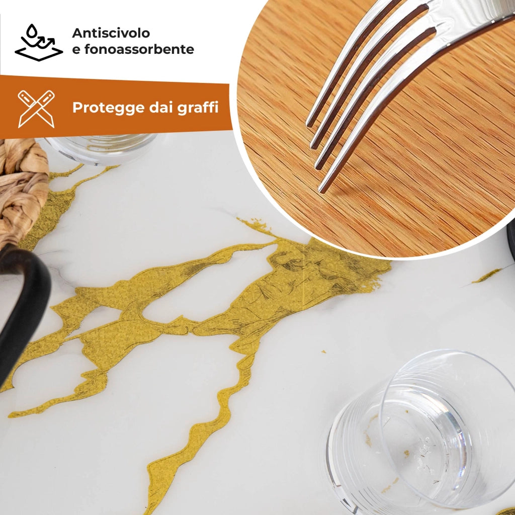 Copritavolo Stampato In Pvc Alto 1.2 Mm Pellicola Protettiva Cover Proteggi Tavolo Tovaglia Protezione Mollettone Spesso Antimacchia  Urti Olio Graffi Impermeabile Dis11 - 100x310Cm