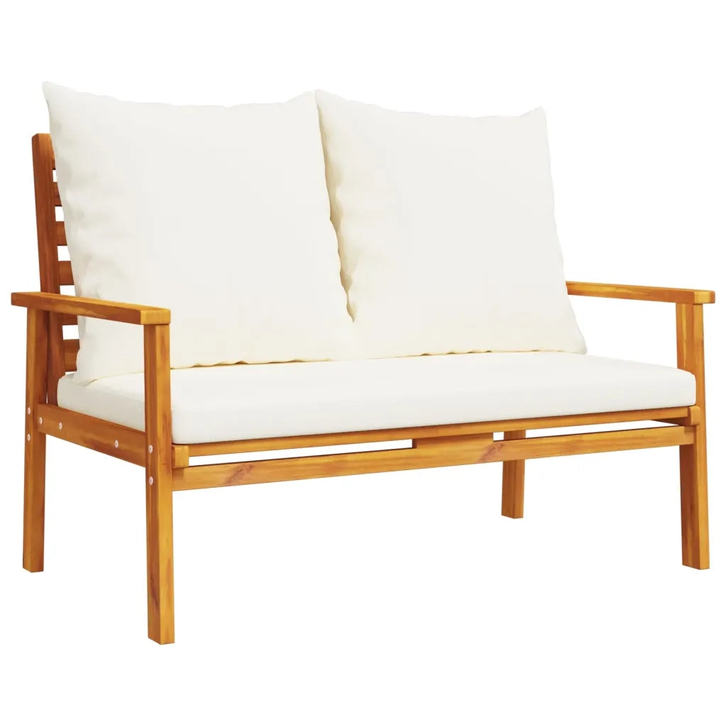 Salotto da Giardino-Set da giardino con Cuscino in Legno Massello di Acacia 830422