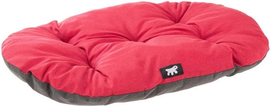 Cuscino per Cani e Gatti, Cuscino per Auto e Kennel, Materassino per Cani, Lavabile, Realizzato in Cotone con Foderazione Morbida, 55 x 36 cm, Rosso.