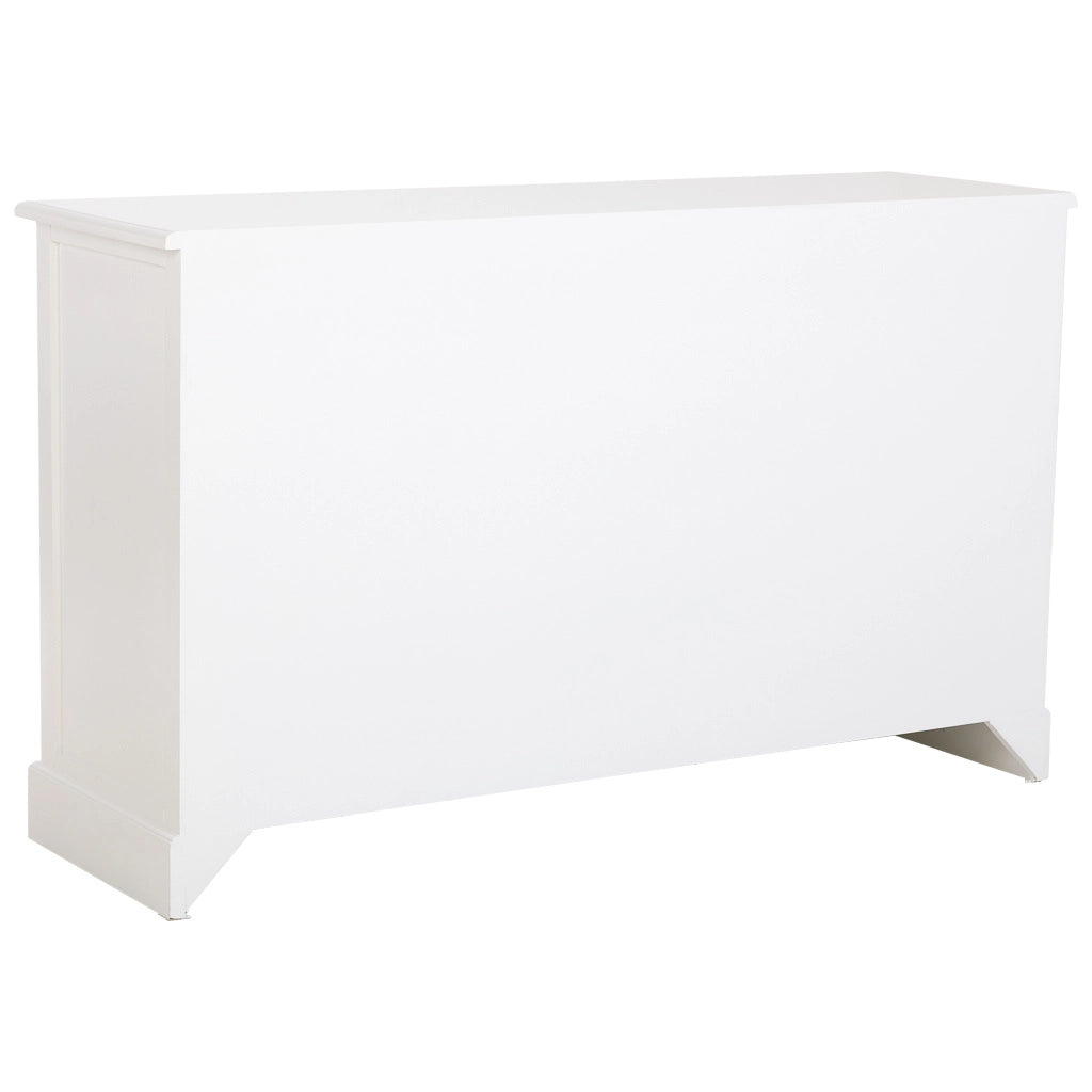 Credenza in legno bianco con 3 ante e 3 cassetti 135x40x80,5h cm