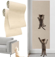 Pacchetto di 2 krabmatte per gatti, 200 x 40 cm, krabmatte autoadesiva per gatti, piattaforma di graffio per gatti per alberi, mobili, pilastri e protezione per divani, beige