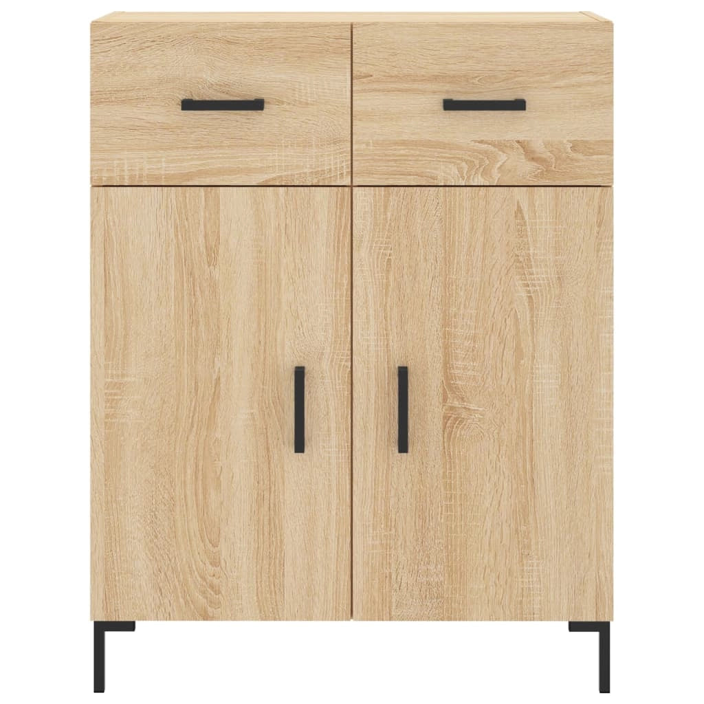 Buffet credenza cassettiera armadio mobile contenitore organizer cucina soggiorno salotto rovere Sonoma alto 69,5 x 34 x 180 cm legno ingegnerizzato marrone 02_0034152