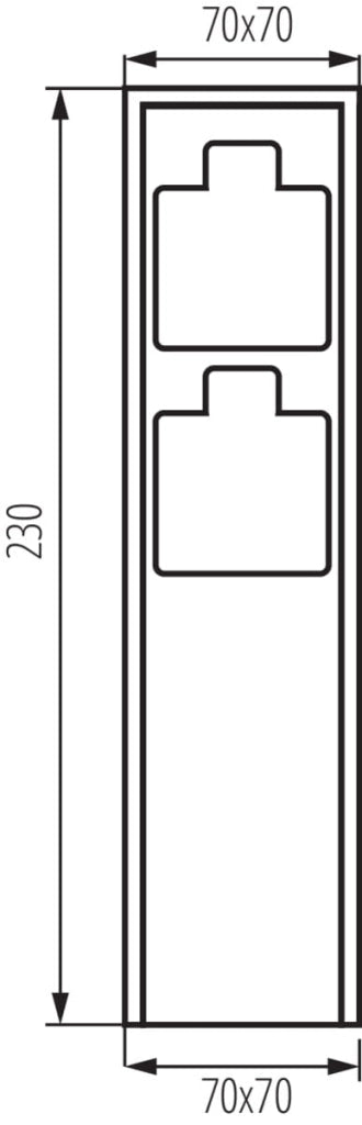 Paletto giardino elettrico 2 prese IP44 inox Kanlux 36585