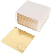 Foglia d'Oro Velluti 500 Pezzi - Adesivo Foglia d'Oro - Foglia d'Oro in Foglia - Foglia Metallica - Foglia d'Oro Commestibile - 9,5x8,5cm Dimensione - Foglia d'Oro in Foglio