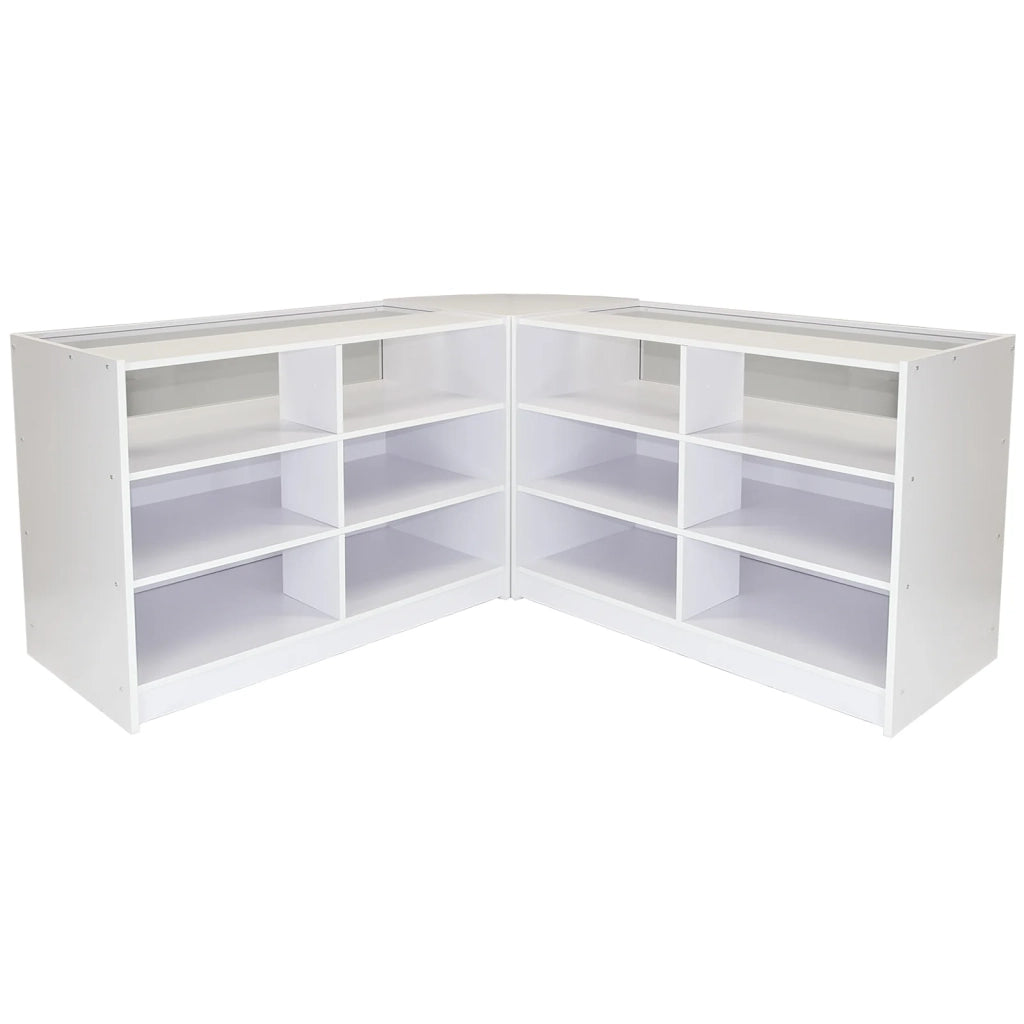 Set di espositori da banco e da vendita al dettaglio Fusion bianco brillante