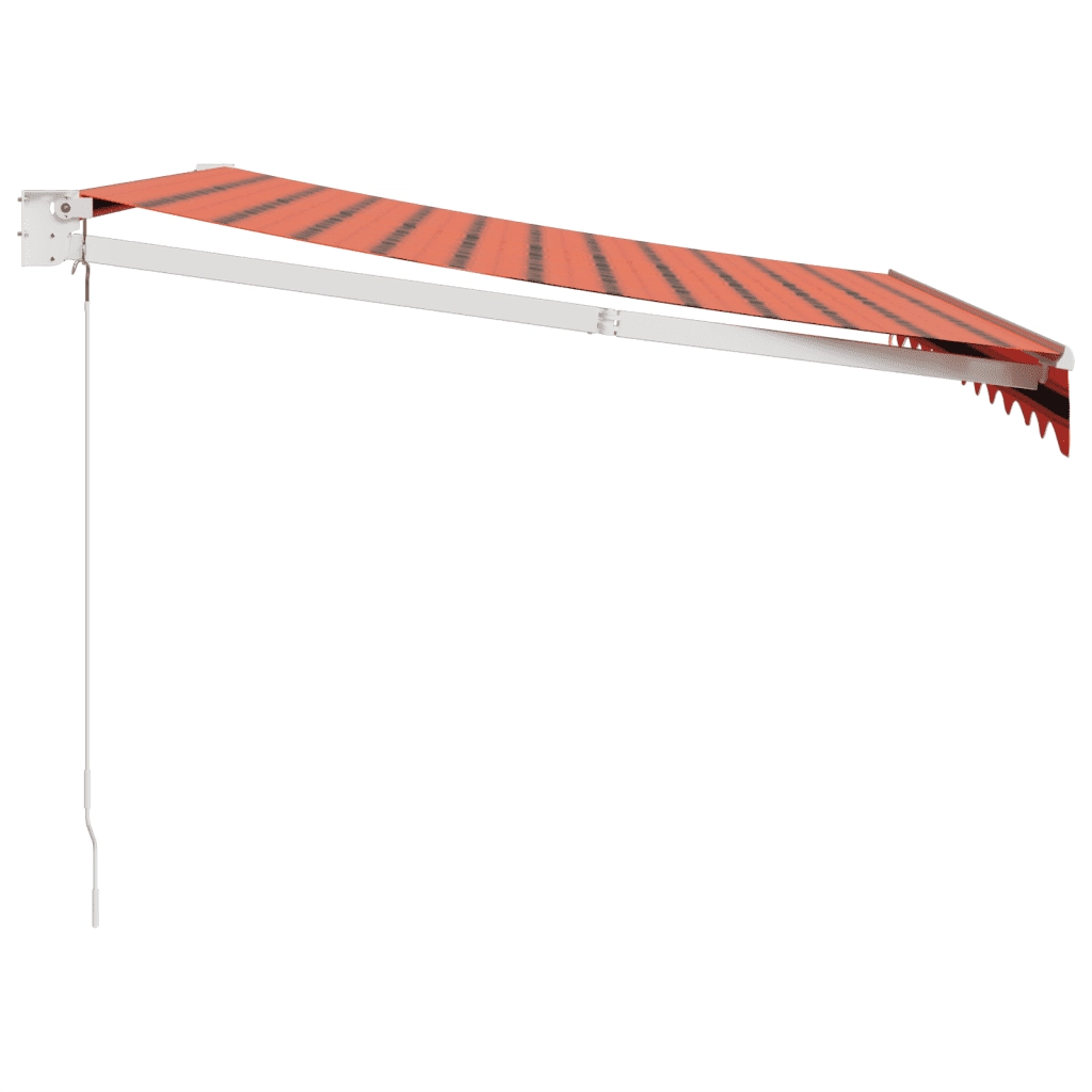 Tenda Retrattile Arancione Marrone 3,5x2,5m Tessuto e Alluminio 3154442
