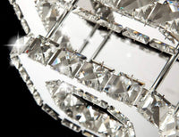 Lampada Da Soffitto Cristallo Plafoniere Led 24w Quadrato App410-c