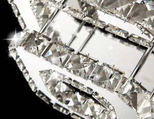 Lampada Da Soffitto Cristallo Plafoniere Led 24w Quadrato App410-c