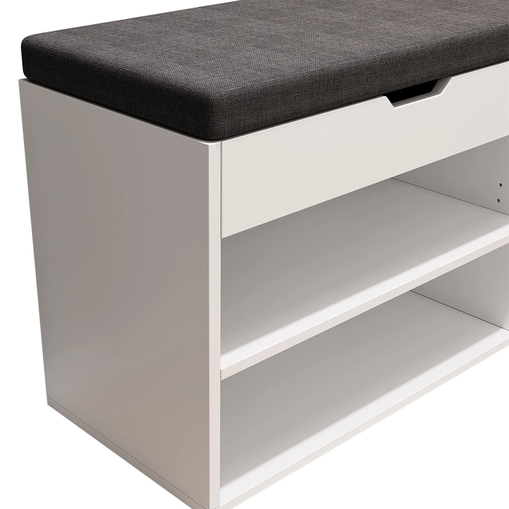 Vicco Panca scarpiera da ingresso Bianco 60 x 45 cm con ripiano