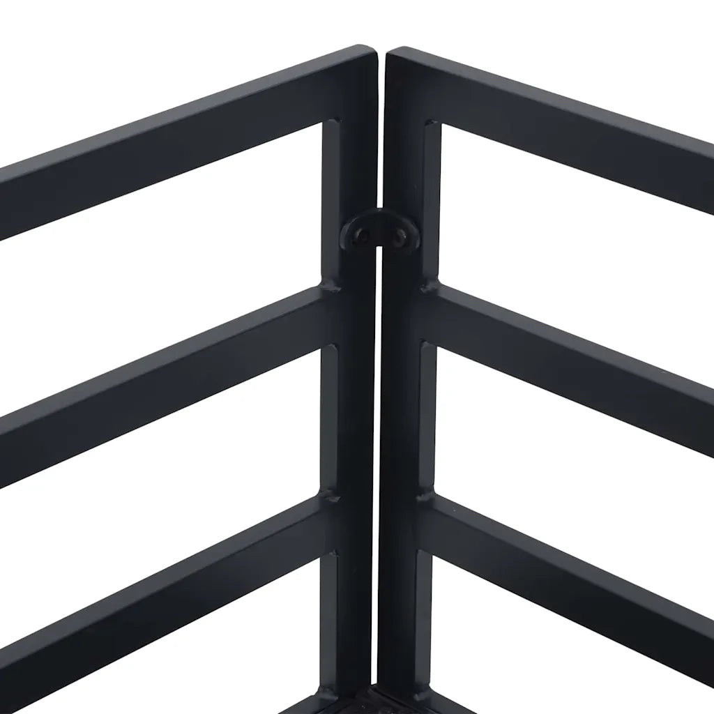 Set Divano da Giardino con cuscino 9 pcs Nero Alluminio 3378853