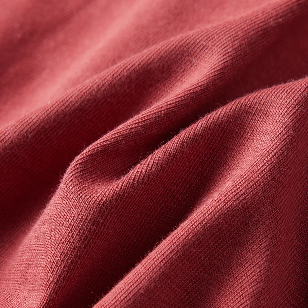 Maglietta per Bambini Maniche Lunghe Rosso Bruciato 116 13001