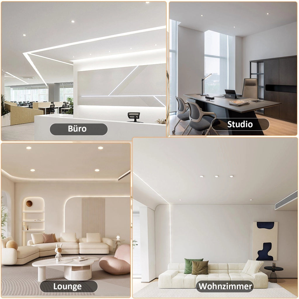 ZMH Faretto da soffitto LED 6 Pezzi con Attacco GU10 Orientabile 30° Lampade Alogene