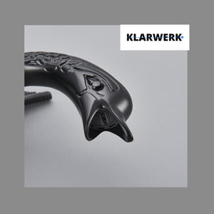 ADRIAN | Rubinetteria da bagno di design in acciaio inox con effetto cigno per lavabo lussuoso nero opaco ristorazione | miscelatore bagno 2 attacchi