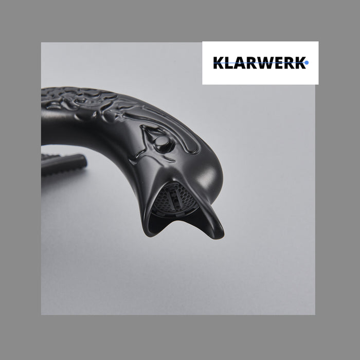 ADRIAN | Rubinetteria da bagno di design in acciaio inox con effetto cigno per lavabo lussuoso nero opaco ristorazione | miscelatore bagno 2 attacchi