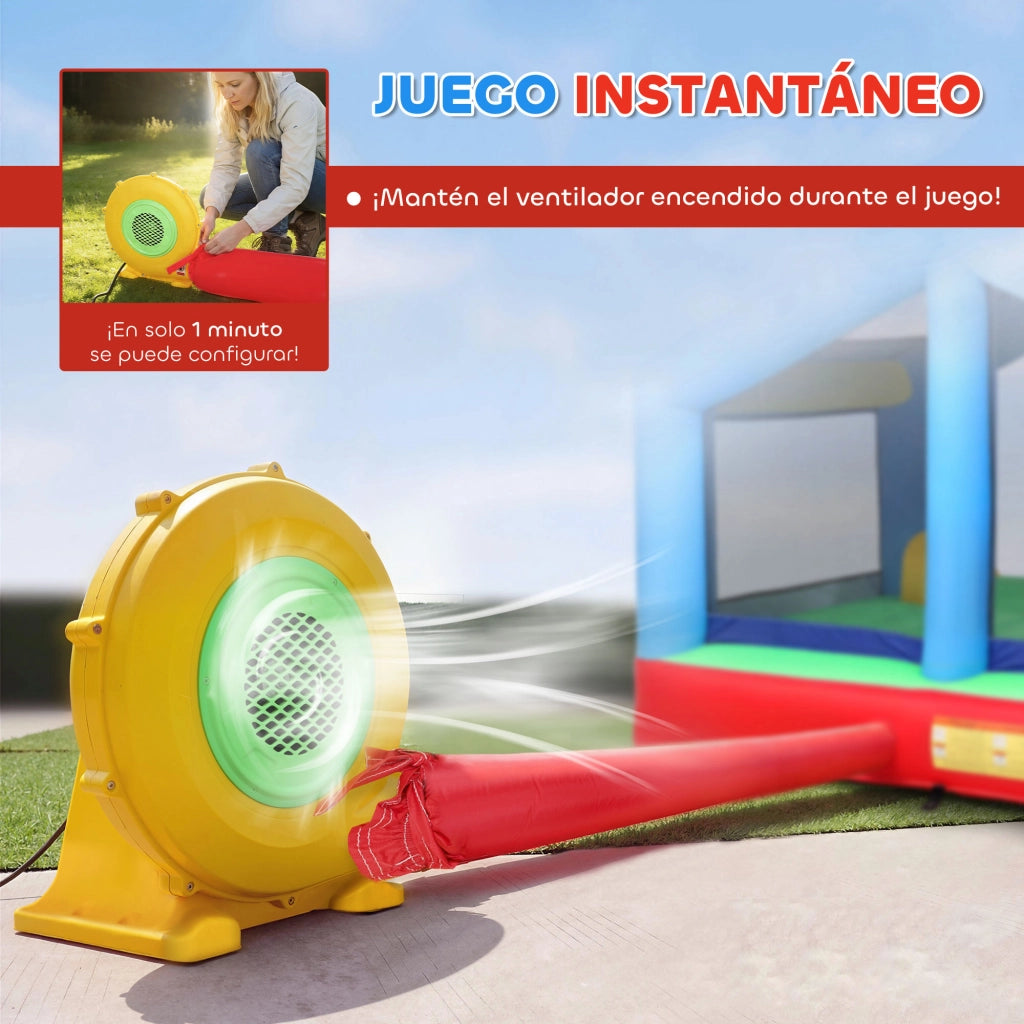 Castello gonfiabile per bambini con scivolo e piscina di palline ¨C Zephmum ¨C 160x200x120 cm