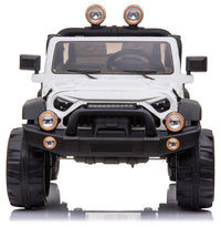 Macchina Elettrica per Bambini 2 Posti Maxi Fuoristrada 12V Happy Kids Bianca