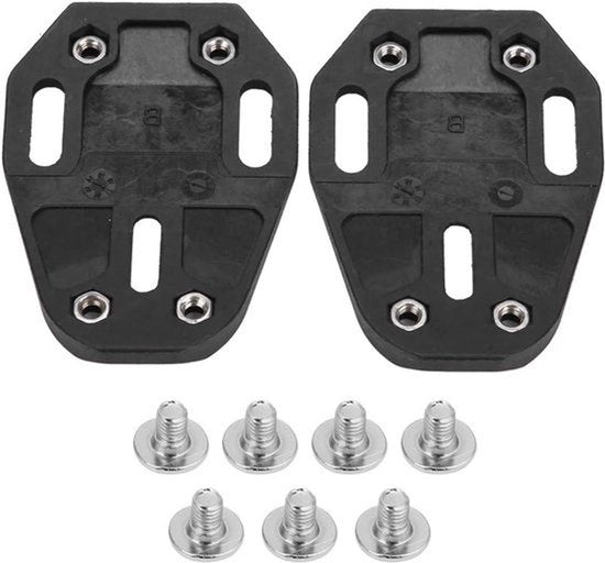 Pattini per bicicletta - Chiusura rapida - Compatibile con Speedplay Zero - Adattatore/convertitore - Sostituzione - Adatto a Speedplay - Nero - 1 paio - B (6 gradi)