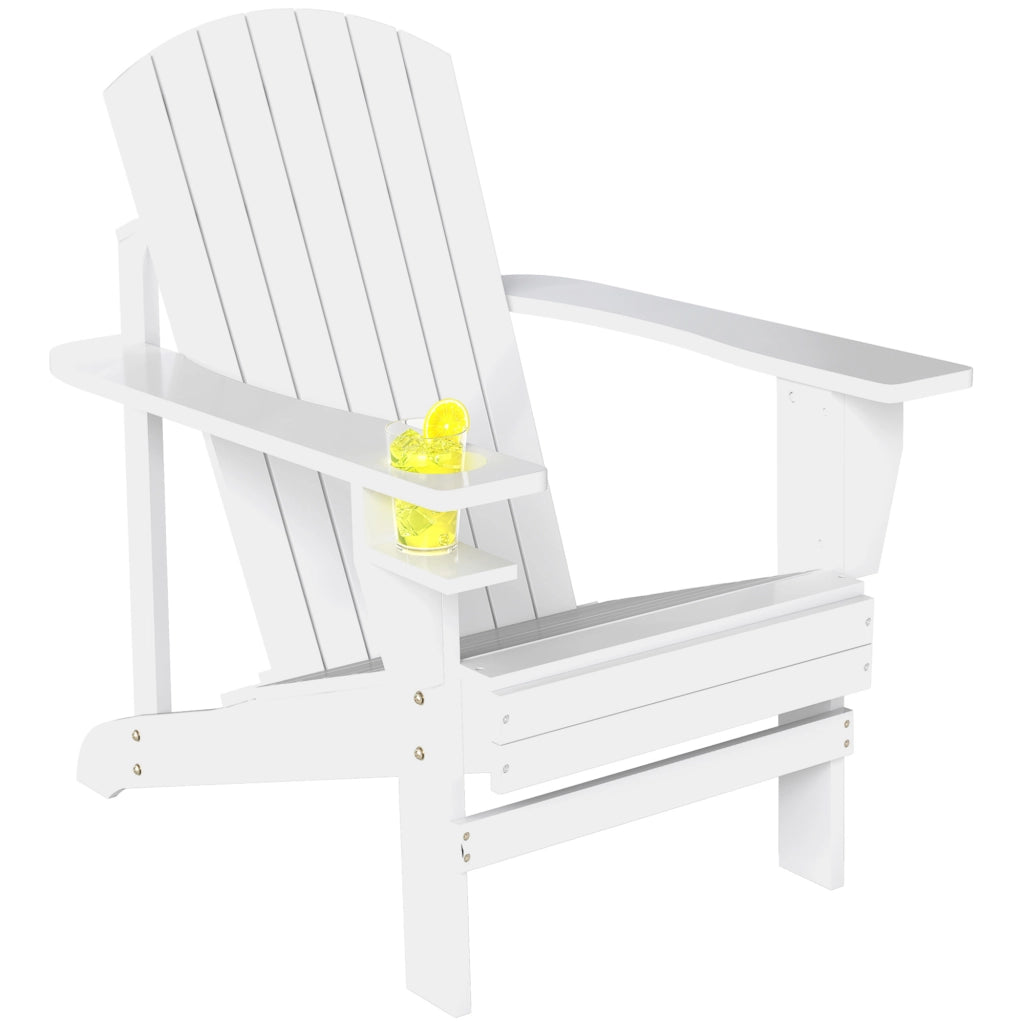 Sedia da Giardino in Legno ¨C Zephmum ¨C Bianco 97x72.5x93cm